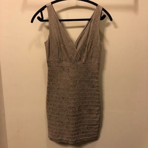 Express snake print body con cocktail dress